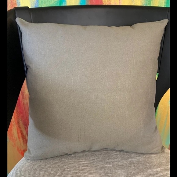 Designer Green and Gray Geometric Throw Pillow - Picture 2 of 3